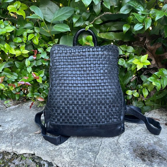 Handbags - Vilenca Holland Woven Leather Backpack  (NWT)